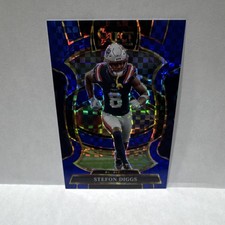 2025 Panini Select Stefon Diggs Blue Checkerboard Prizm #79 Patriots 214/249