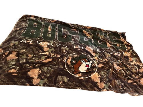 Buc-ees Bucees Camo "Always in Season" Throw Blanket Limited Edition 50 x 70