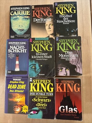 9x Stephen King Heyne Bastei Konvolut Fornit Glas Turm Monstrum Carrie Dead Zone