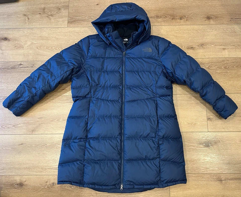 Abrigo acolchado parka azul para mujer The North Face Metropolis 2XL ¡USADO EN EXCELENTE ESTADO! Foto 2 de 4