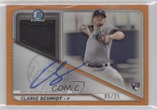 2021 Bowman Chrome Relics Orange Refractor 5/25 Clarke Schmidt Auto 0hu5
