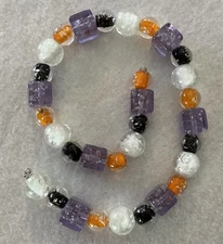 New 32 Piece Luminous Glow In The Dark Halloween Colors LampWork Glass Beads