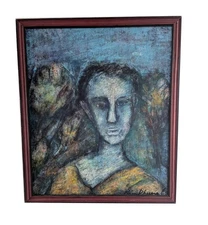 Rini Dhumal Original Mixed Media on Board Indian Modern Art Figurative Devi 24