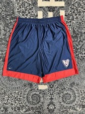 Vintage Nike NBA New Jersey NETS basketball Shorts Size 2XL Blue Satin