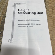 Aluminum Wall-Mounted Height Measuring Rod, S...