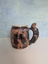 Latvian Hand Made Vintage Pottery Beer Mug Ligosim Kopa Brown