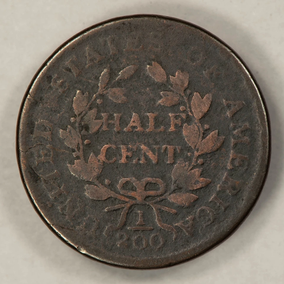 1804 1/2c Draped Bust Half Cent - Mint Error Cud - VG - SKU-Z6387 - Image 4 of 4