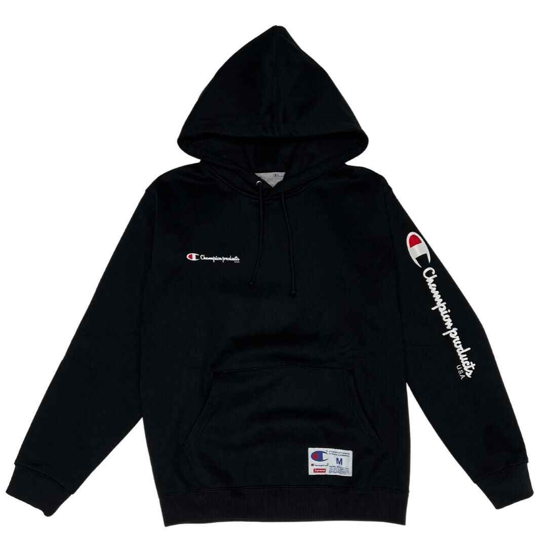 mund Fremtrædende sirene Supreme Champion Hoodie Black FW16 Size Medium NEW | eBay