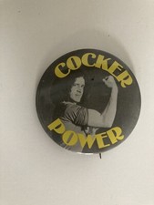OLD RARE VINTAGE JOE COCKER COCKER POWER PINBACK MADE IN USA Used