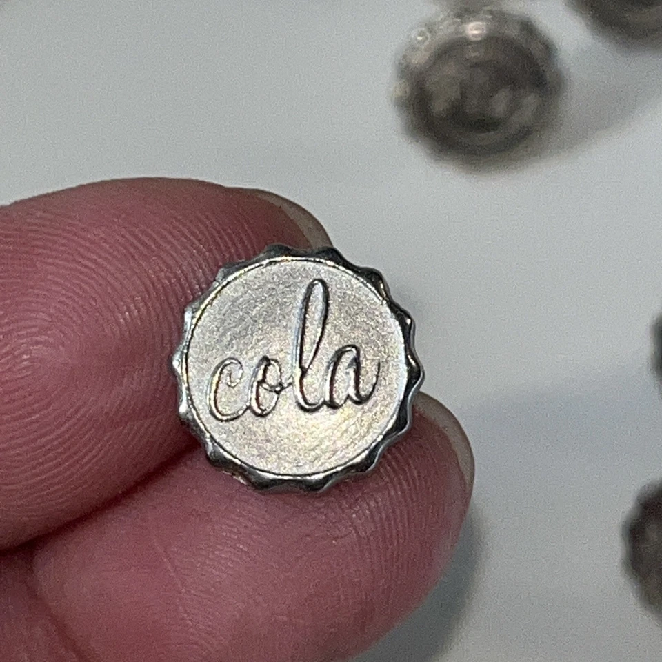 Cola, Root Beer, Fizz & Bubble Thumb Tacks Push Pins- 12pc Very Unique Caps - Image 2 of 4