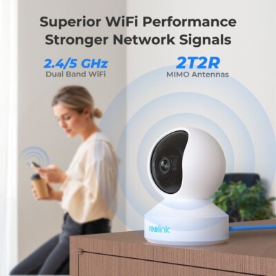 Reolink E1 Pro 5MP WiFi Home Security Camera Pan Tilt 2-Way Audio Auto Tracking