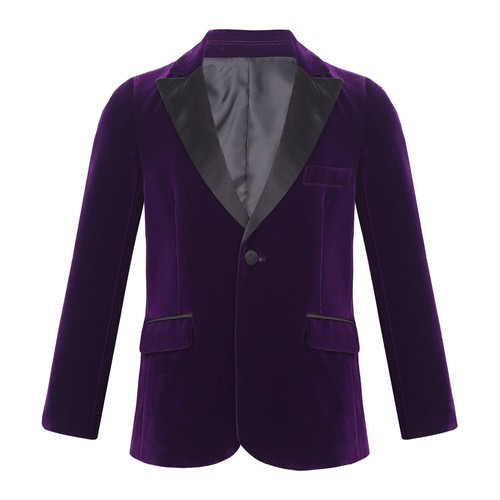 Kids Boys Blazer Pockets Coat Lapel Gentleman Costume Party Dressy Outerwear - Picture 18 of 51