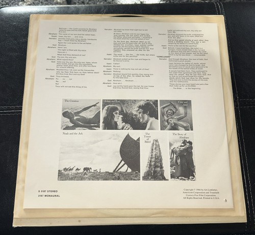 Art Linkletter Lp For The Children Of The World The Bible (W/ Lyric Sheet) On 20 - Picture 4 of 7
