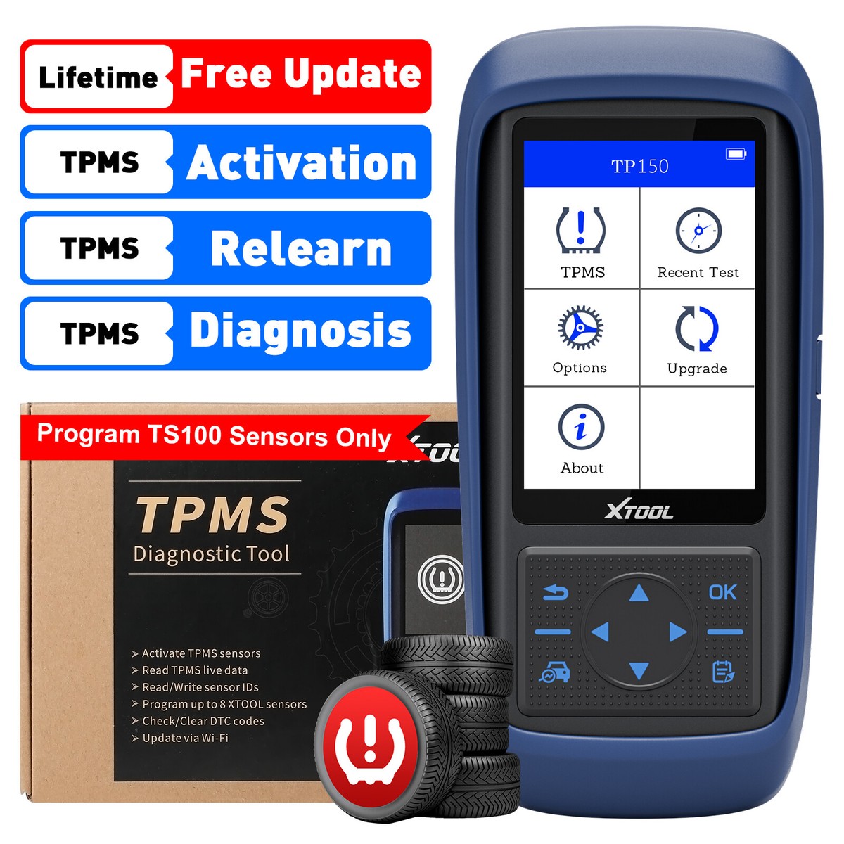 RE:SET Melt Therapy＆Auto Update Therapy XTOOL TP150 TPMS Tire Sensor Relearn/Reset/Activate/TS100
