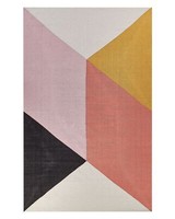 Teppich Baumwolle Bunt Geometrisches Muster 140 X 200 Cm Handgewebt Modern Nizip