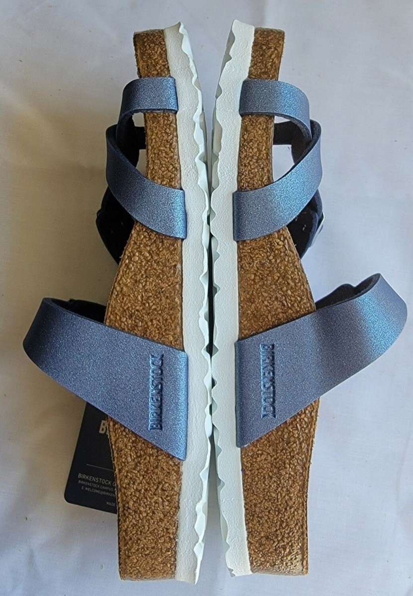 Birkenstock Mayari Birko-Flor 36.0 , Icy Metallic Azure Blue (Women's) Birkenstock Mayari Birko-Flor 36.0 , Icy Metallic Azure Blue (Women's)