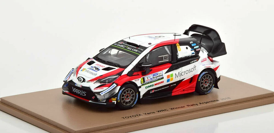 MODELLINO AUTO 1:43 SPARK TOYOTA YARIS WRC OTT TANAK WINNER RALLY ARGENTINA 2018 - Immagine 3 di 4