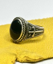 925er Silber  + ONYX Ring  #PIRAT Gr 68 Ring Herren d'Oz GOLDSCHMIEDE Herrenring