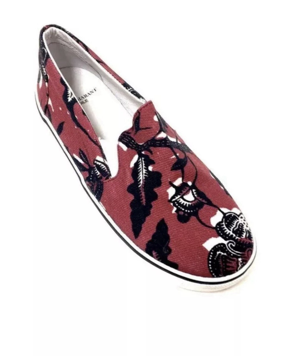 Isabel Marant Sneakers & Slip-On スニーカー&スリッポン Isabel Marant Flower Rasta Blumy Slip-On Sneakers Claret Red