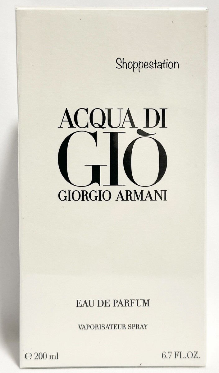 Giorgio Armani Acqua Di Gio Eau De Parfum Spray JUMBO SIZE 6.7oz