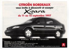 1998 CITROEN Xsara Vintage Original double sided Print AD Flyer | France
