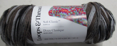 Loops&Threads, Soft Classic, 100% Acrylic, 5 OZ, Color: Granite Multi