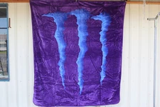 MONSTER BLUE PURPLE QUEEN SIZE BLANKET