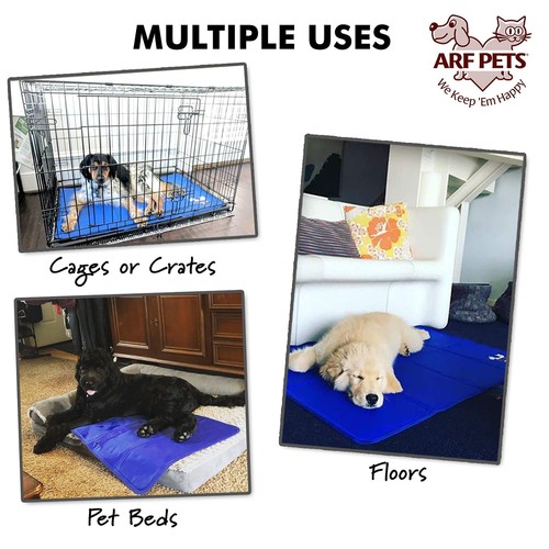 Arf Pets Dog & Cat Cooling Mat Pad for Kennels, Crates & Beds 11.5x15.5", Blue - Picture 2 of 4