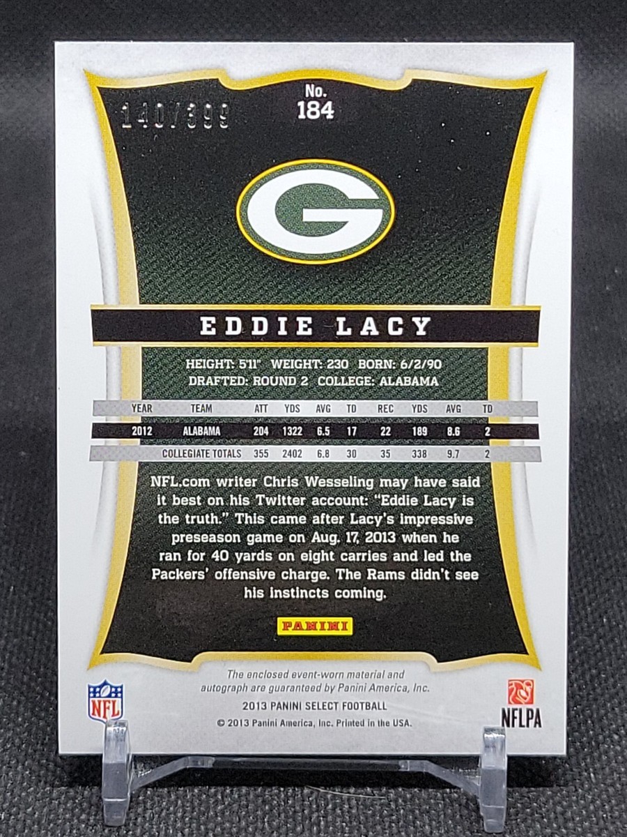 2013 Select Rookie Jersey Autographs #184 Eddie Lacy /399 RPA | eBay
