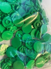 LEGO-NEW-#14769-BRIGHT GREEN-ROUND TILE 2 X 10 PIECES