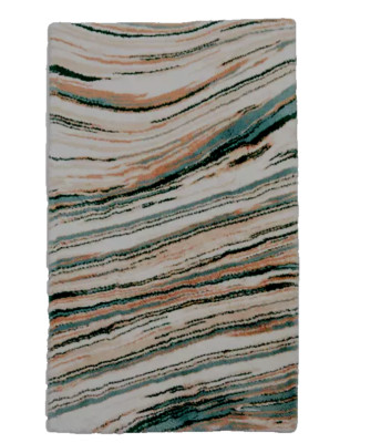 Abyss FLUIDE Bath Rug, 23'' x 39'' Egyptian Long-Staple Cotton Color: LUPIN ~NWT