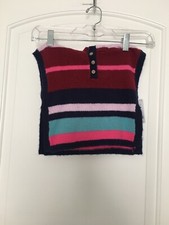 Carters Girl Multicolor Stripe Hoodie Sweater Vest - Size 3 Months