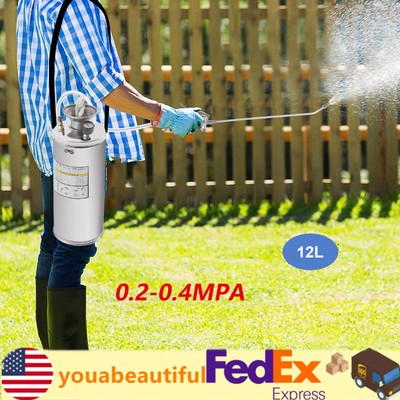 For Yard Plant Care 3.5 Gallon Hand Powered Pump Tank Lawn Garden Sprayer US