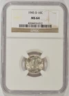 1945-D Mercury Silver Dime 10c NGC MS64 4264416-012