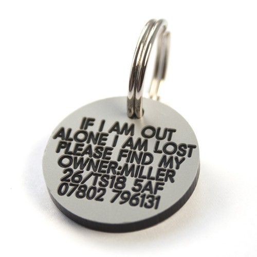 Engraved Plastic Dog tag Plastic 27mm - Picture 3 of 8