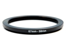 67-58mm Metal Step down Ring Lens Adapter 67 to 58 Filter Thread - UK SELLER