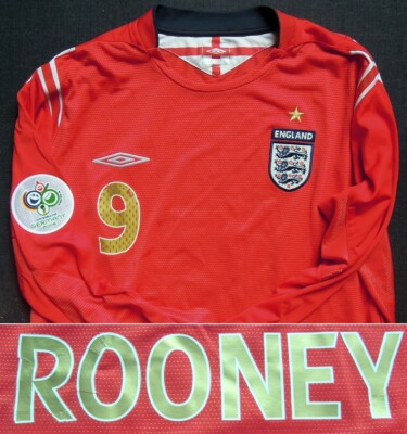 ENGLAND jersey 2006 #9 ROONEY World Cup | eBay