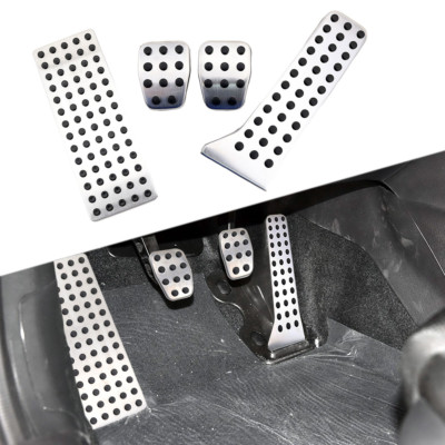 NRG Aluminum 3-Piece Fuel, Brake & Clutch Foot Pedal Pad Cover Set – PDL-400MC