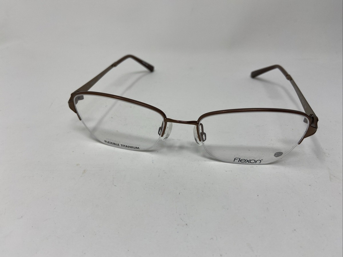 Flexon Virtue 210 Brown Authentic Eyeglasses 50-18-135 FLEXON EYEWEAR LORETTA 210 BROWN 53/18/135 EYEGLASSES FRAME  main image 2