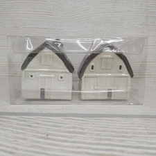 New! Barn Salt & Pepper Shakers Ceramic Decor Farmhouse Country Ranch Horse Cow