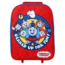 Boys Trolley Cabin Luggage Wheels Bag Folding Pull Handle Kids Characters Travel