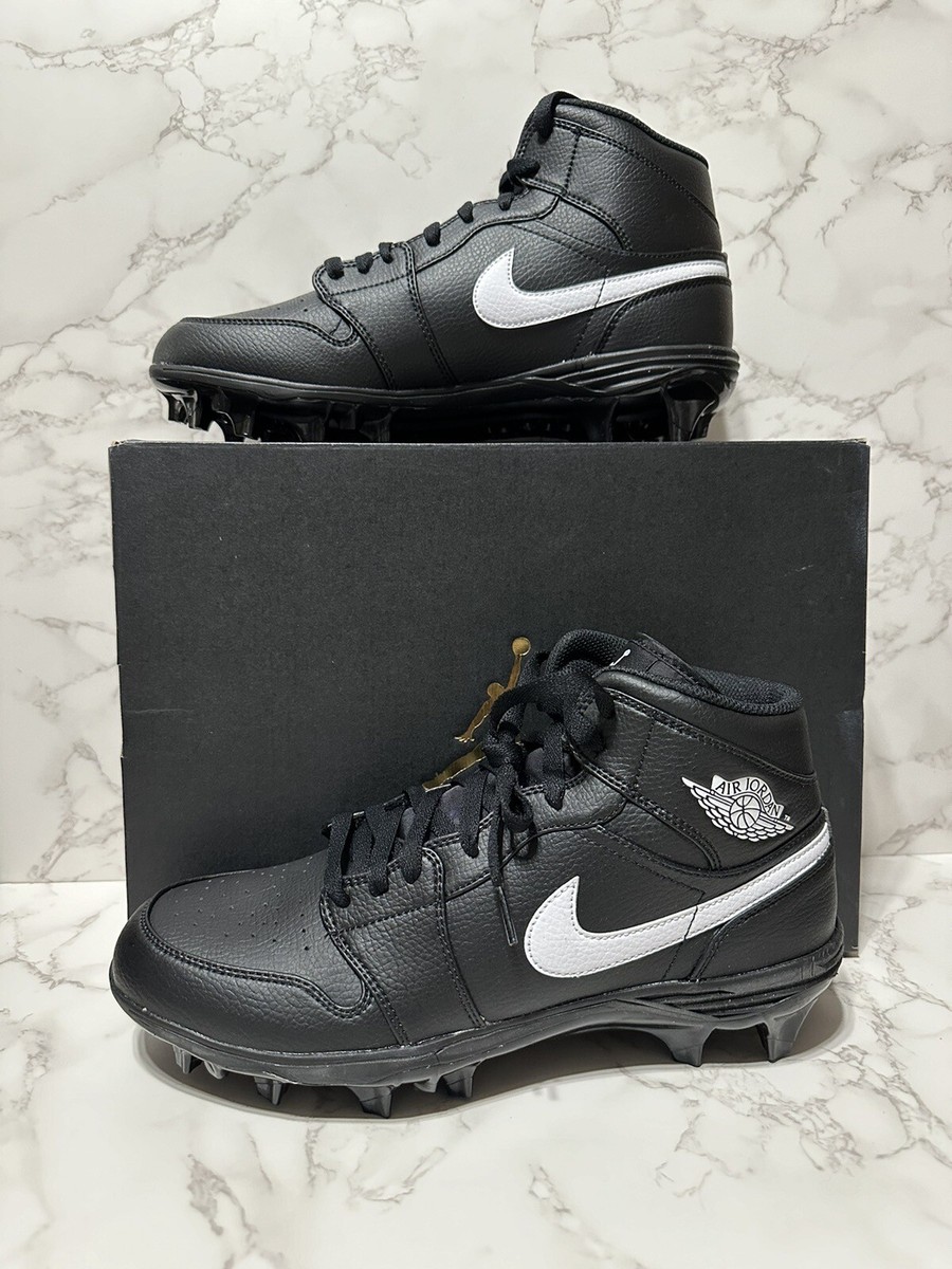 Nike Air Jordan 1 Mid TD Black White Football Cleats Men display picture 3