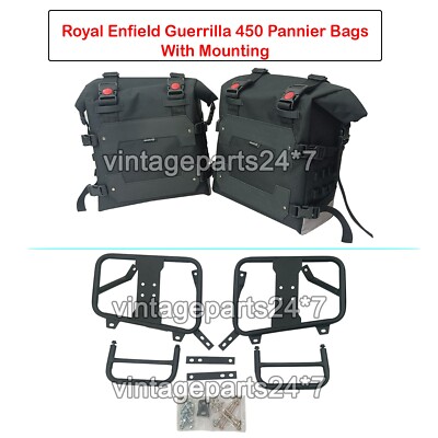 Passend für Royal Enfield Guerrilla 450 Canvas-Gepäcktaschen mit Montage D4