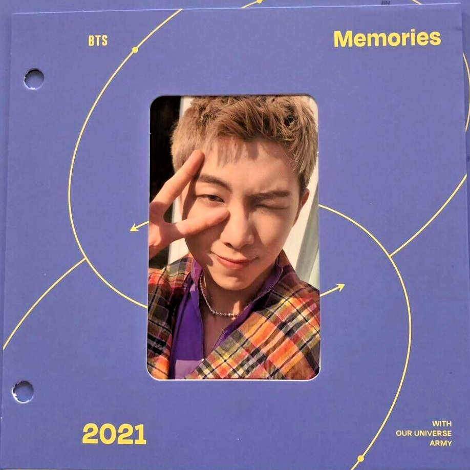 BTS memories of 2021 Blu-ray トレカRM BTS RM MEMORIES OF 2021 Bluray Official Photocard With mount