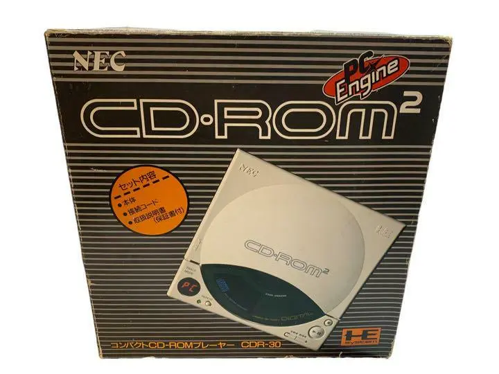 NEC PC Engine CD Rom2 Rom Rom Compact CD ROM Player CDR-30 in Box