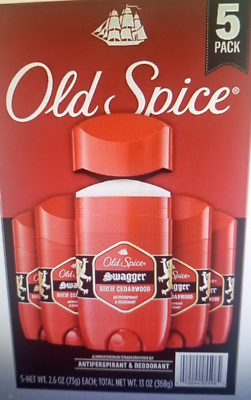 FIVE, 2.6 oz.) OLD SPICE 2.6 oz DEODORANT SWAGGER BOTTLES