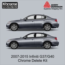 Chrome Delete Wrap Fitting 2007- 2015 Infiniti G35g37g40 Sedan Glossy Black