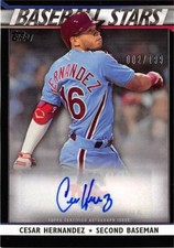 Cesar Hernandez autographed baseball card 2020 Topps Certified Stars #BSACH LE 2