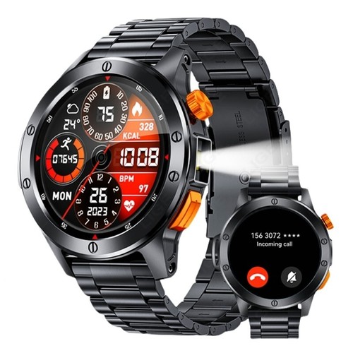 Military Smart Watch for Men Call Receive/Dial Fitness LED Flashlight Waterproof - Picture 11 of 13
