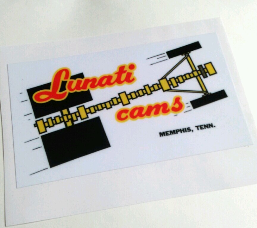 Lunati cams sticker decal hot rod rat rod vintage look car truck drag